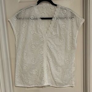 White eyelet top.